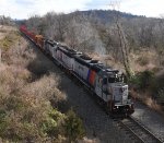 NJT 's welded rail train continues its westbound journey on the RVL